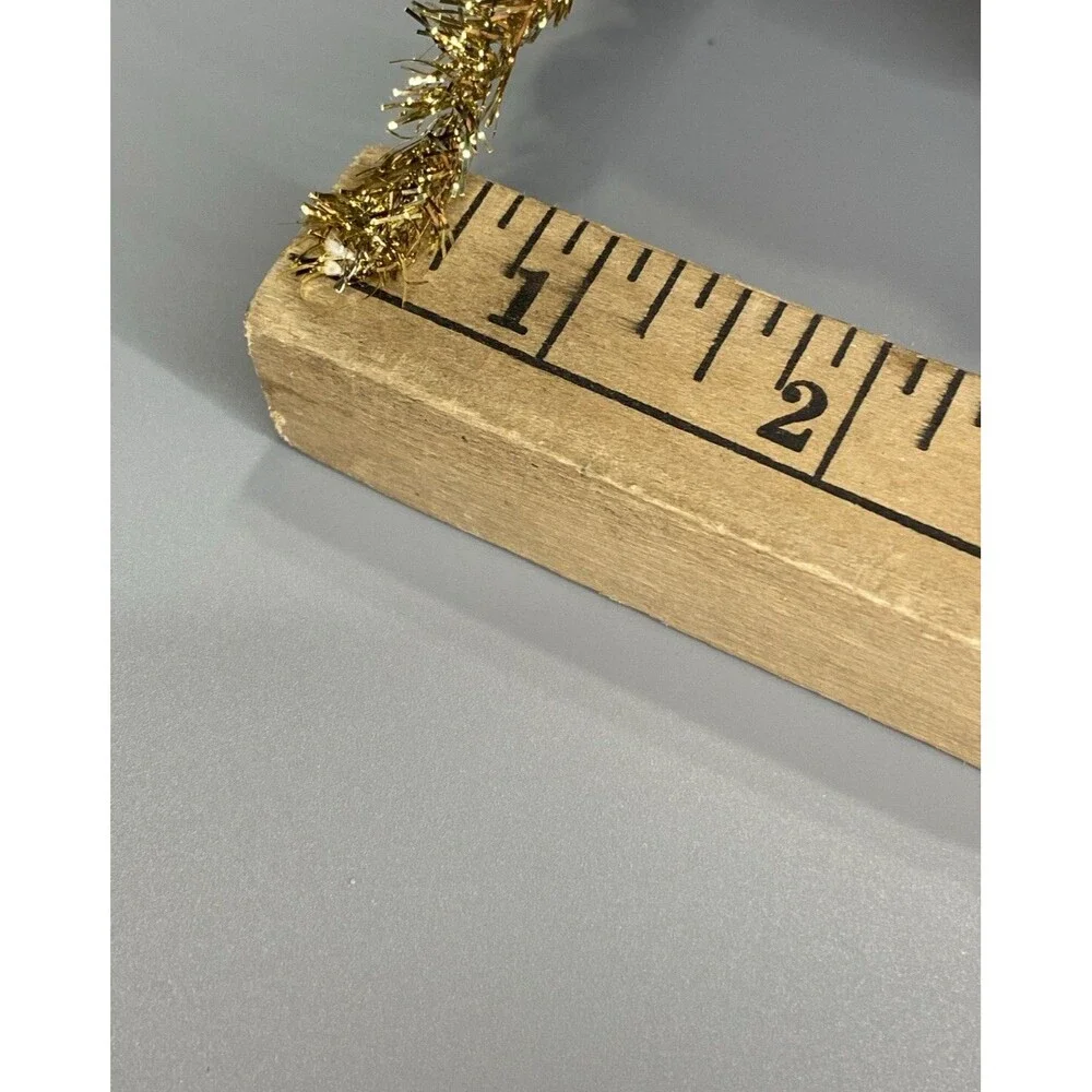 Christmas Feather Tree Tinsel Garland Strand 6' Gold Holiday Tree